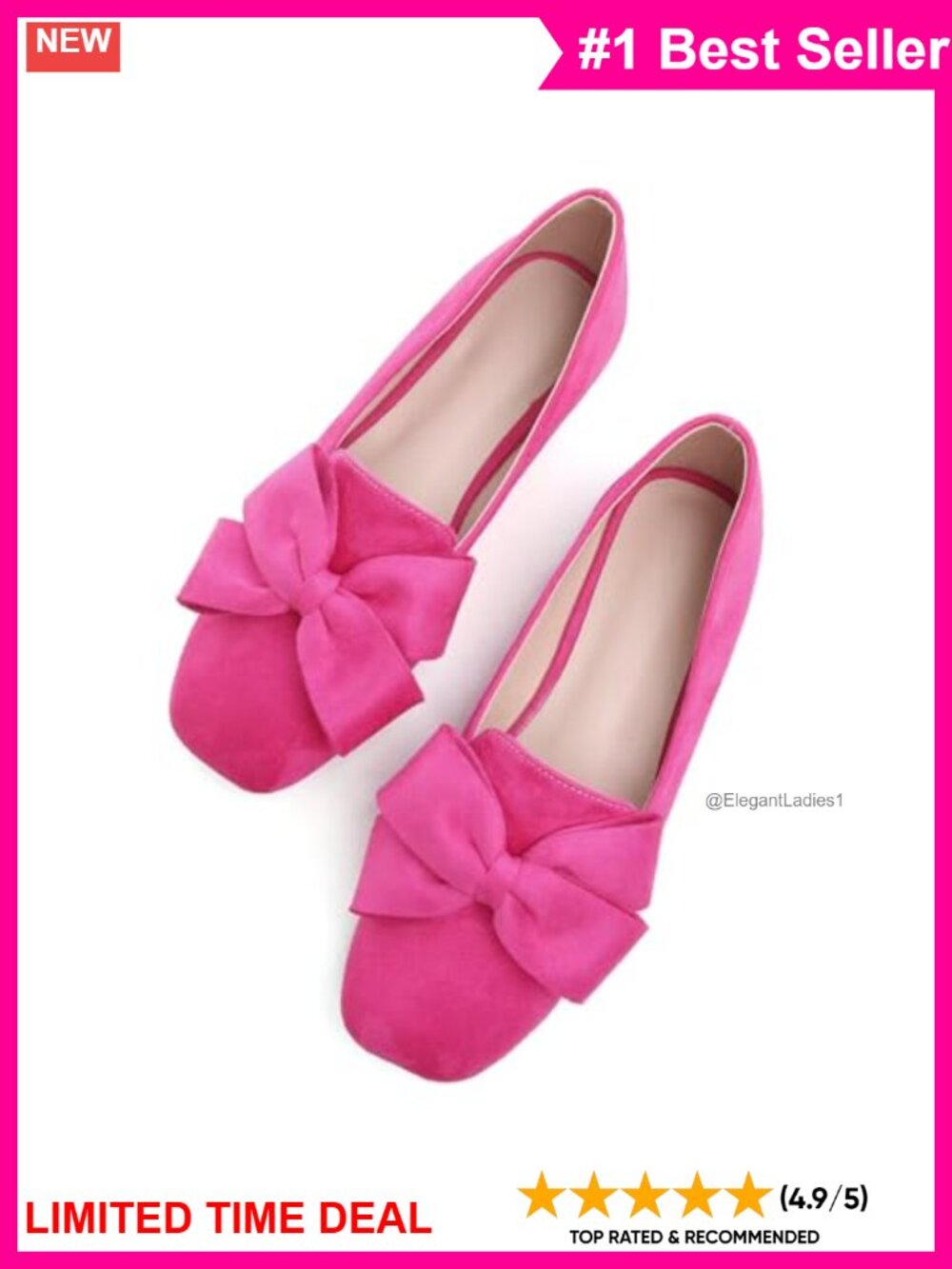 Faux Suede Square Toe Ballet Flats Cushioned Bow Slip-On Casual Dress Shoes